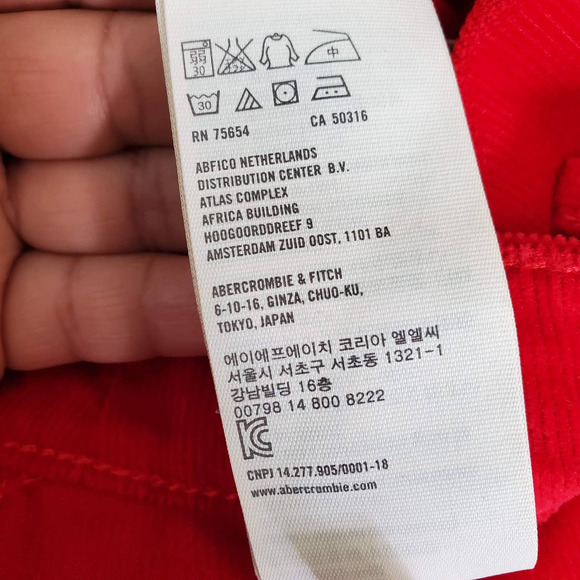 Abercrombie & Fitch Red corduroy Size W28 / 6 - Picture 7 of 8
